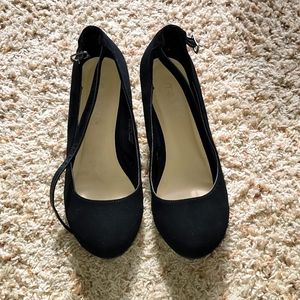 Black Suede Wedges